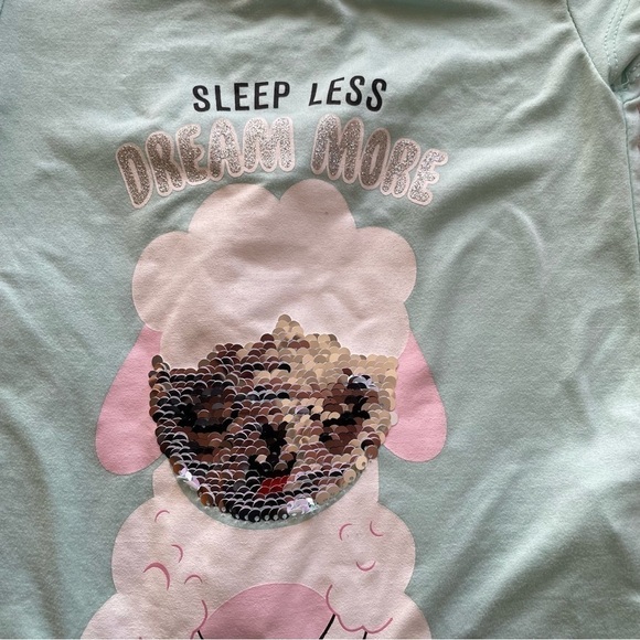 Urban Kids Sheep Sequin Pajama Set For 2T-3T Very Soft Slim Fit - Picture 10 of 16